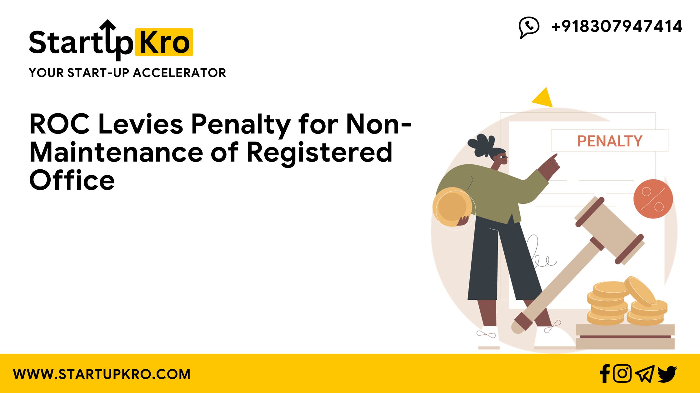 ROC Levies Penalty for Non-Maintenance of Registered Office